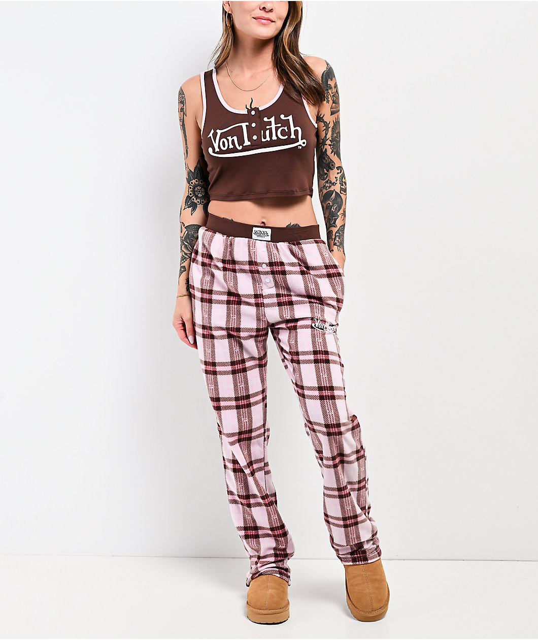 Von Dutch Chocolate Jersey Lounge Set
