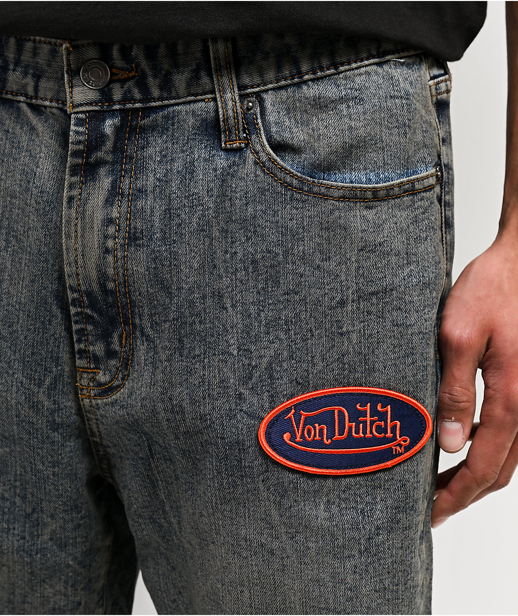 Von Dutch Clutch Stacked Flare Jeans