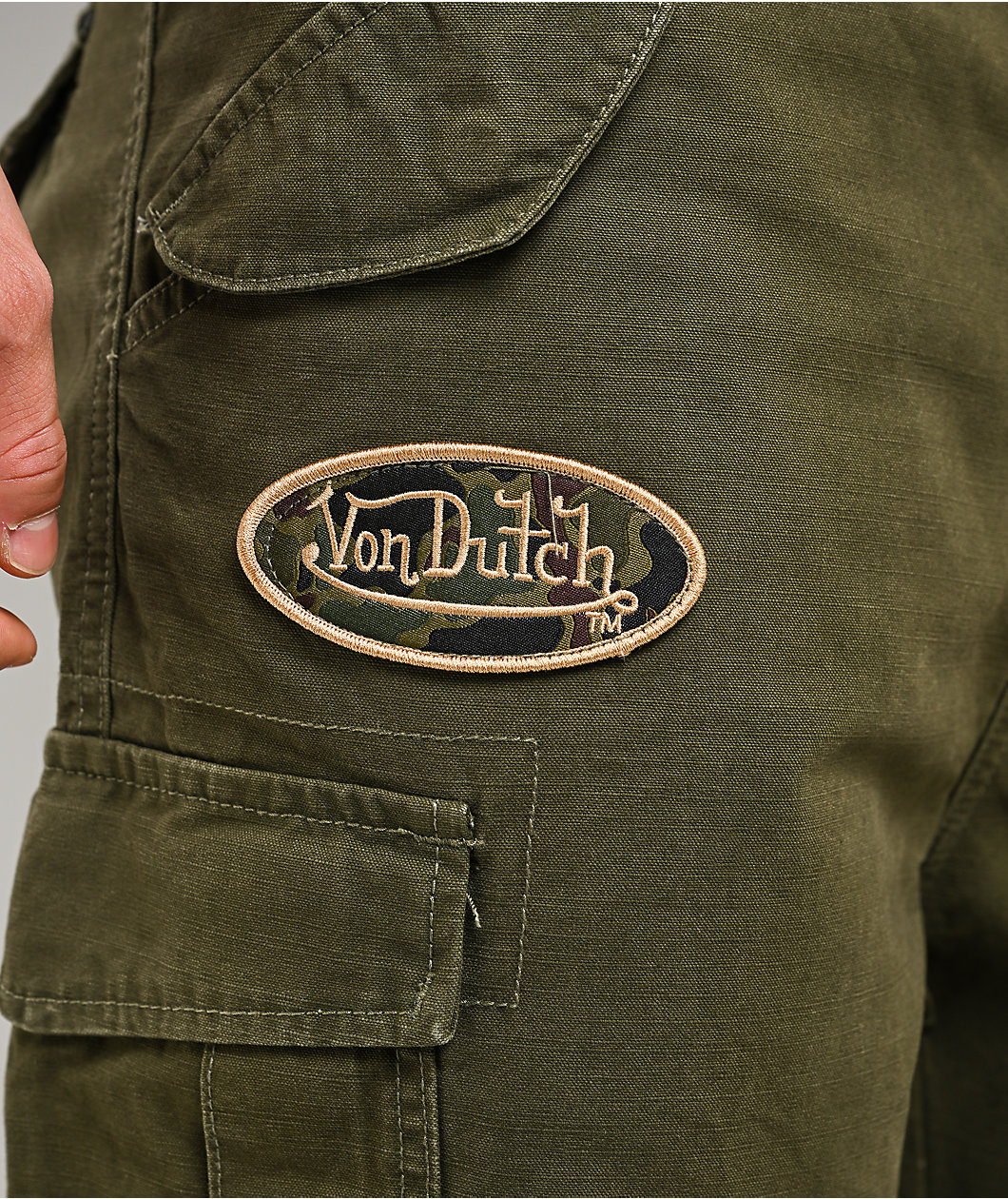 Von Dutch Commander Green Cargo Pants