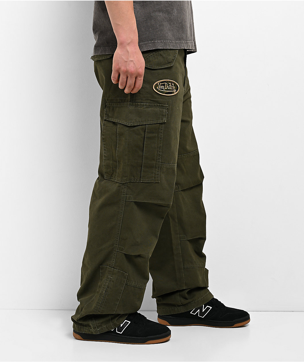 Von Dutch Commander Green Cargo Pants
