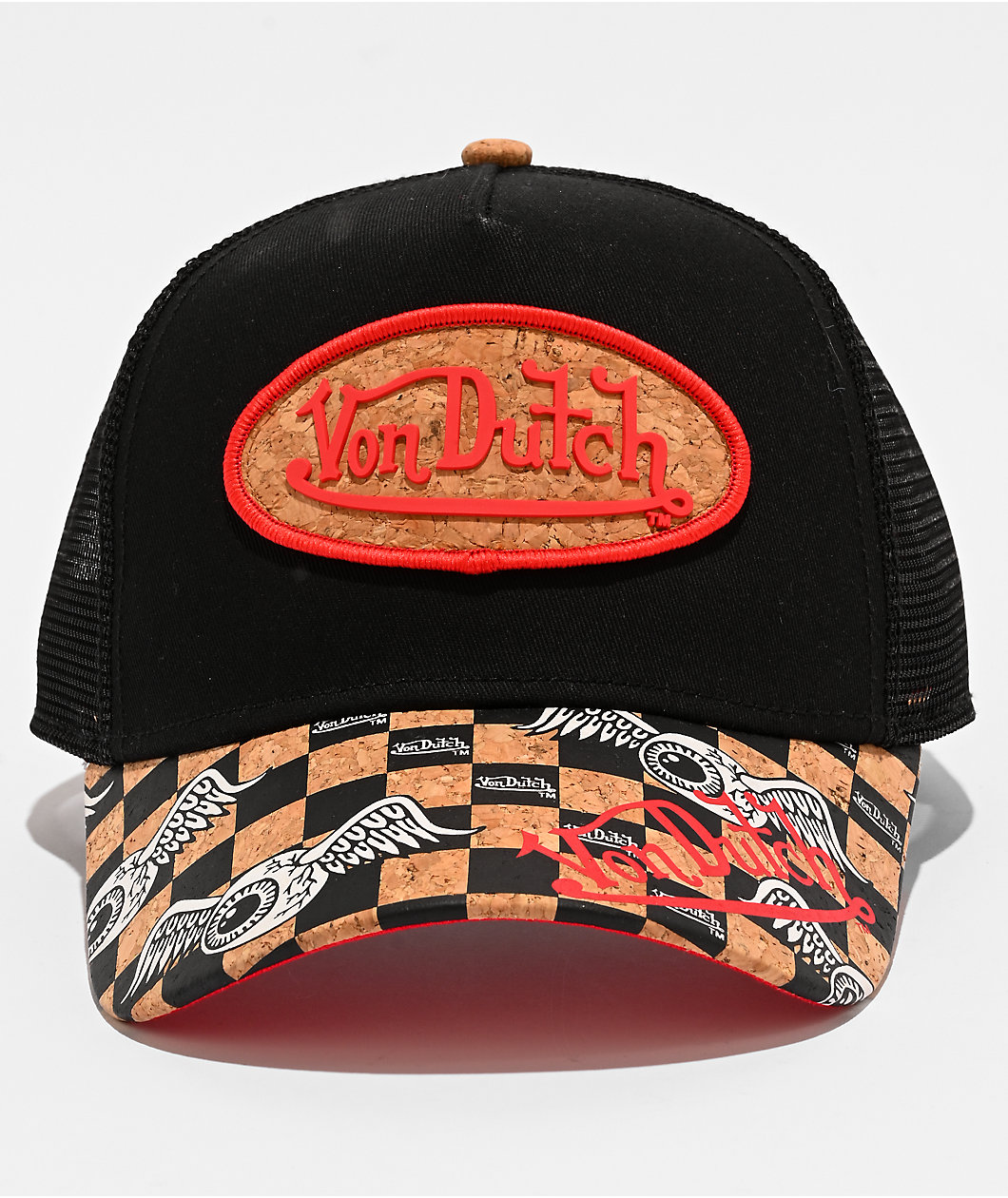 Von Dutch Corked Black Trucker Hat
