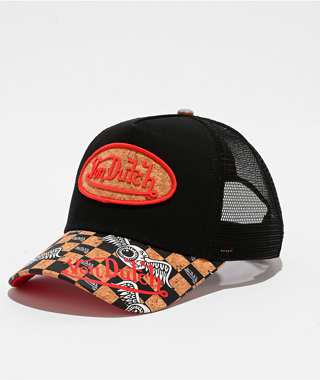 Von Dutch Corked Black Trucker Hat