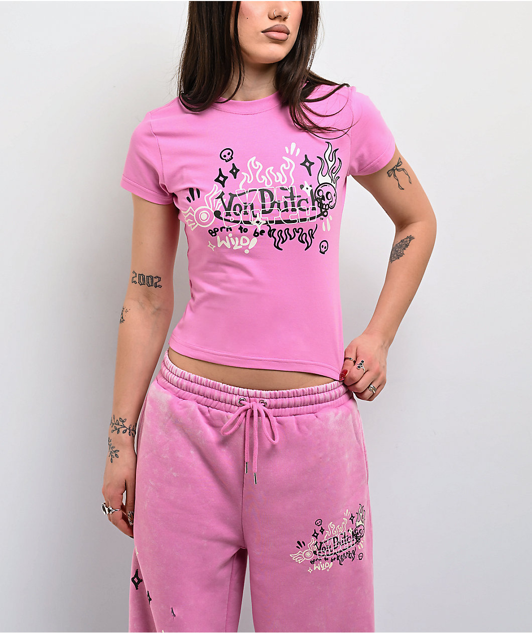 Von Dutch Cyclamen Pink T-Shirt