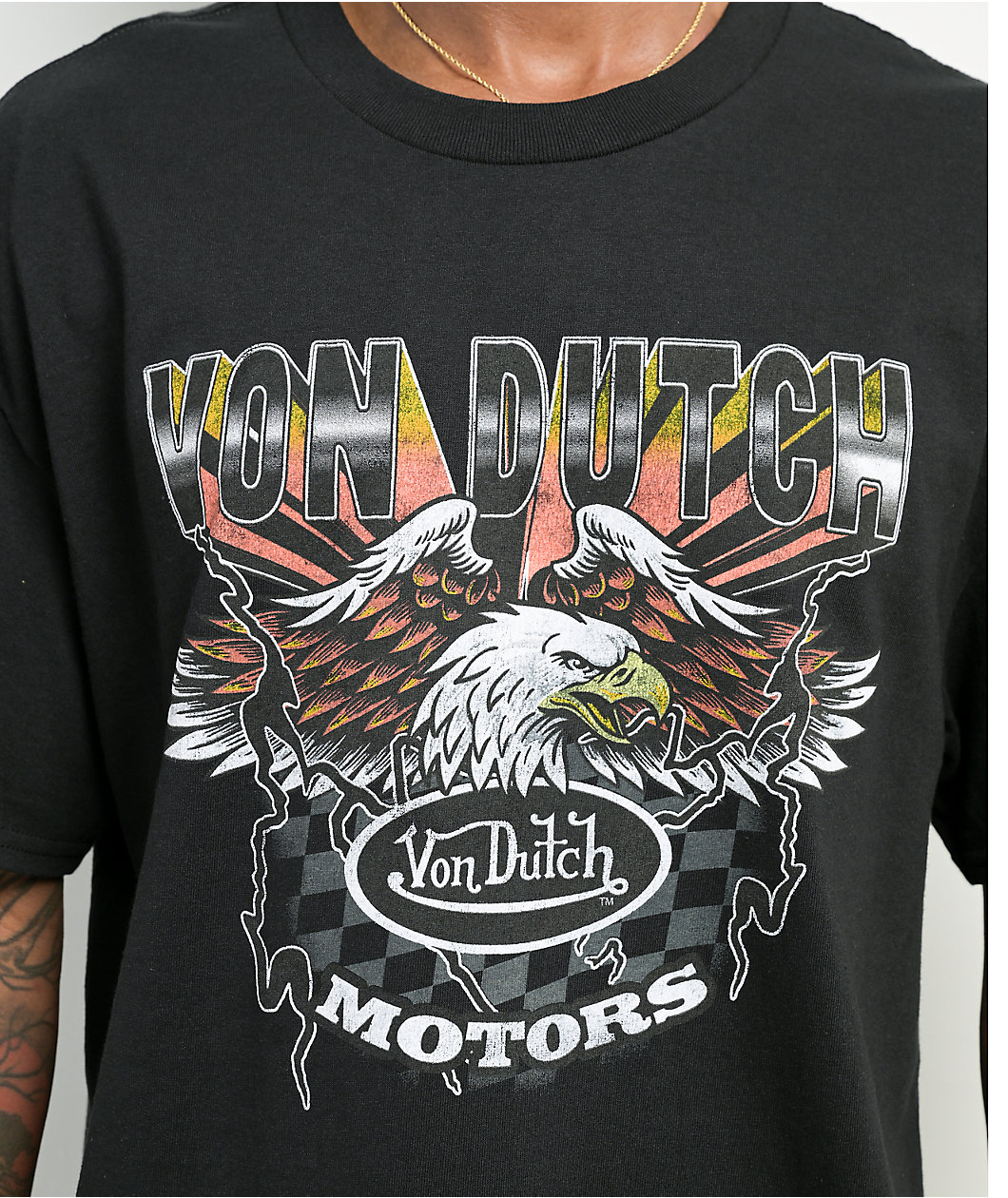 Von Dutch Eagle Motors Black T-Shirt
