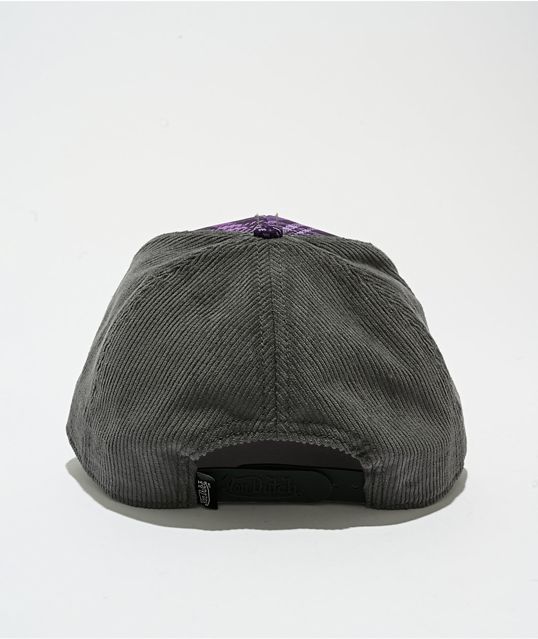 Von Dutch Elbow Patch Purple Corduroy Trucker Hat
