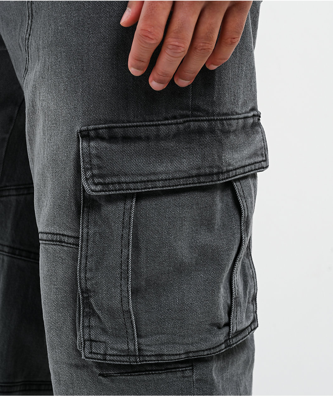 Von Dutch Hunter Grey Wash Cargo Jeans