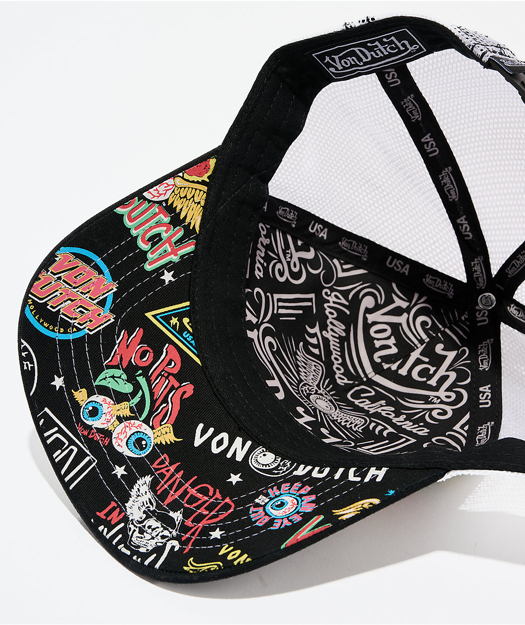 Von Dutch Multi Black Trucker Hat