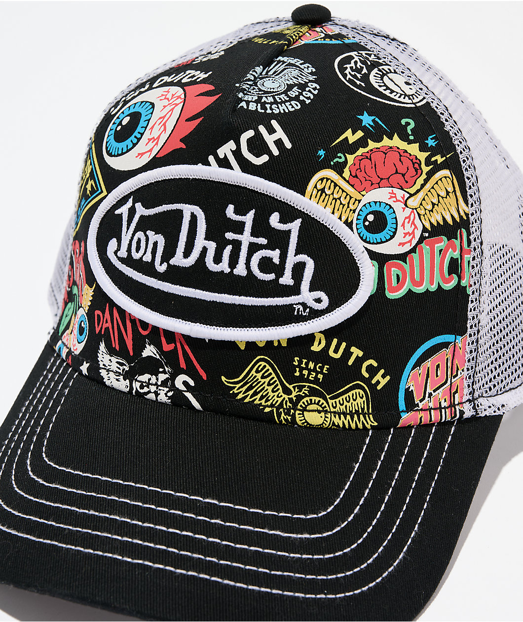 Von Dutch Multi Black Trucker Hat
