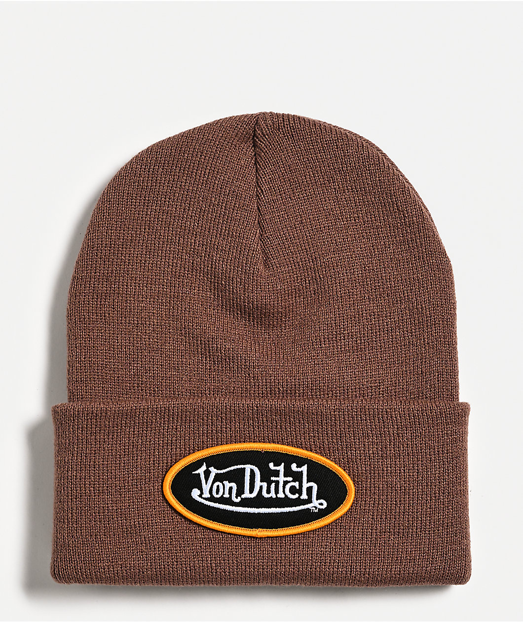Von Dutch Patcher Brown Beanie