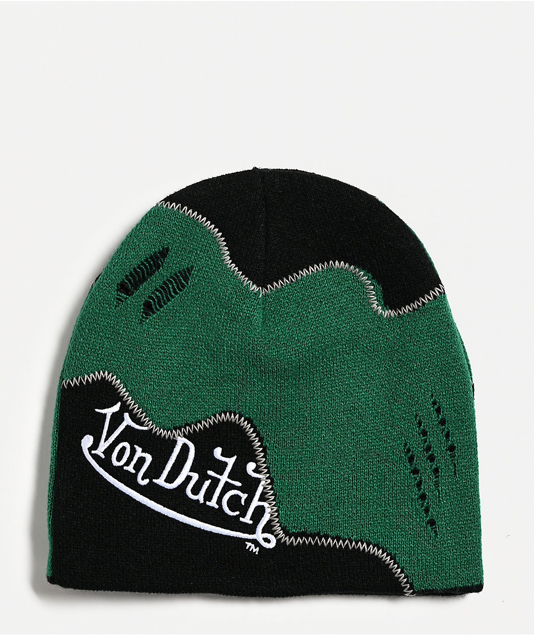 Von Dutch Patchy Pine Skully Beanie