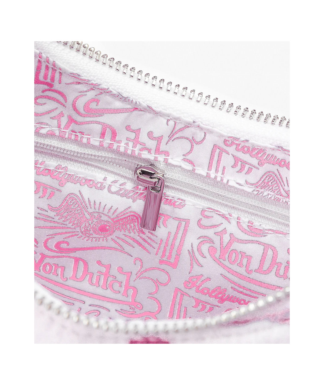 Von Dutch Pink Cow Print Shoulder Bag