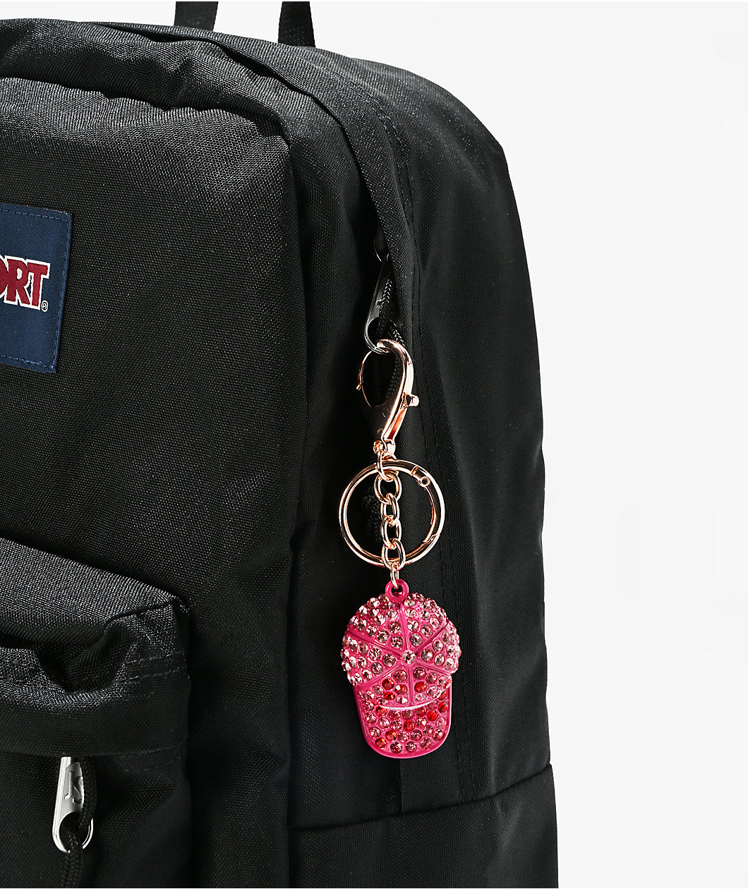 Von Dutch Pink Hat Rhinestone Bag Charm