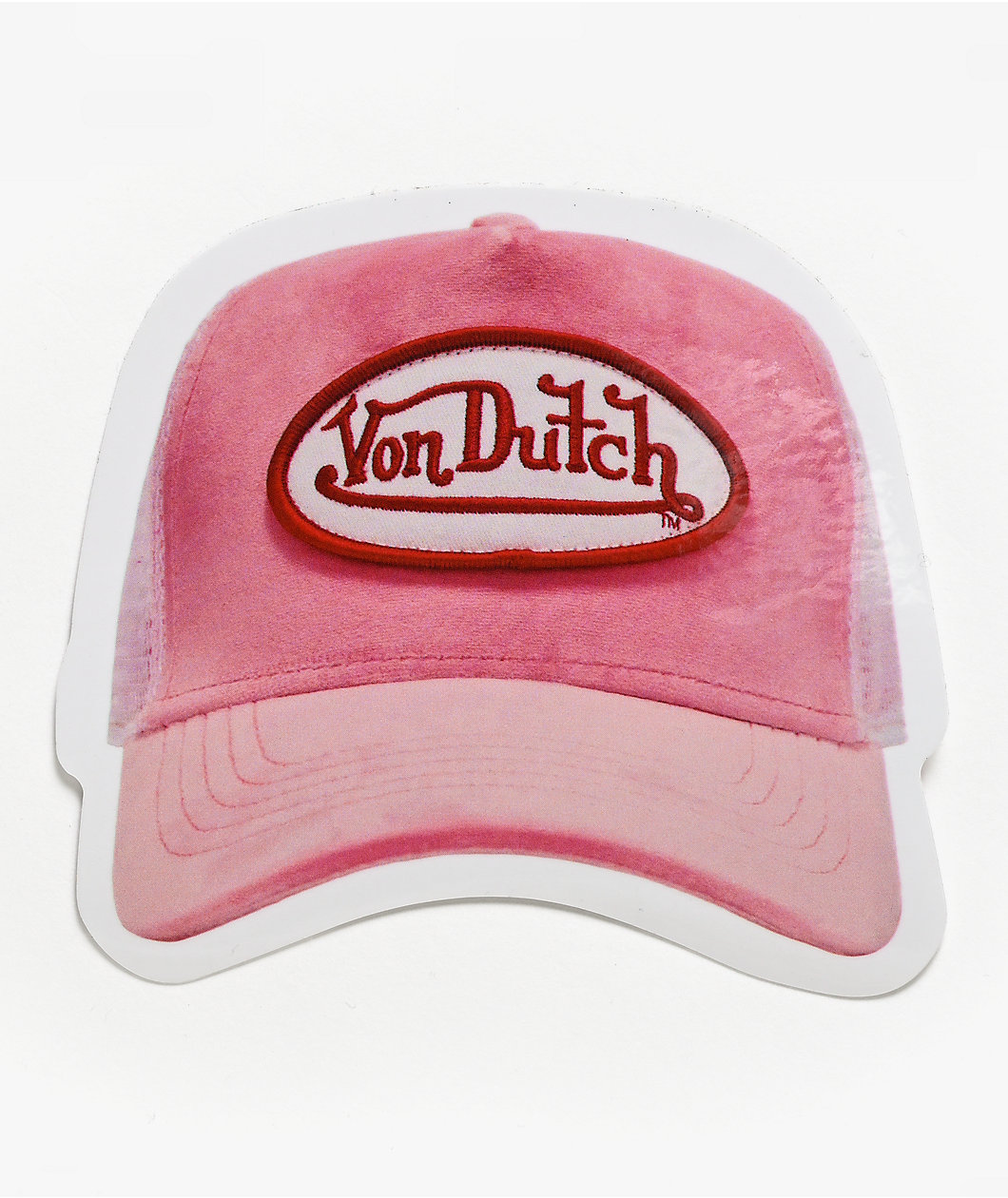 Von Dutch Pink Trucker Hat Sticker