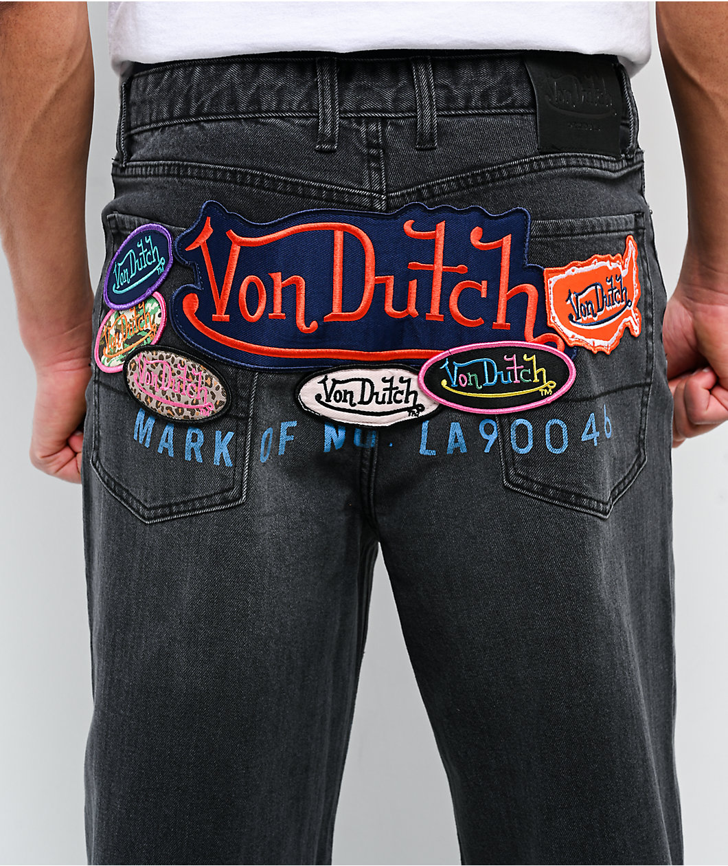 Von Dutch Reapers Black Wash Baggy Jeans