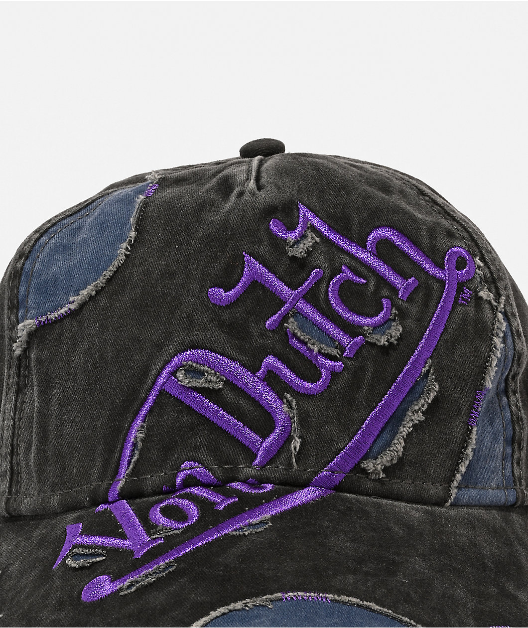 Von Dutch Roadie Black & Purple Strapback Hat