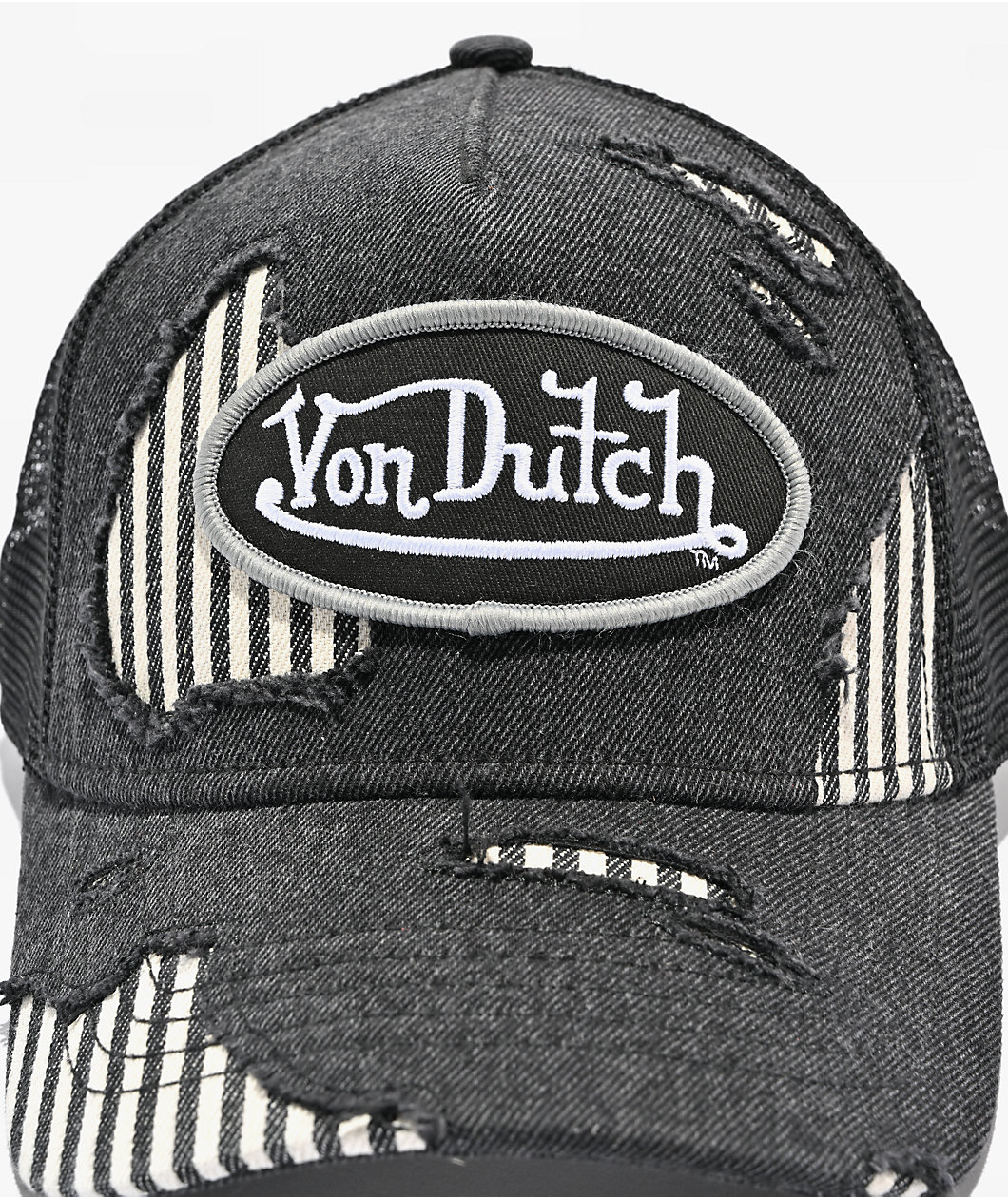 Von Dutch Roadworn Black Trucker Hat