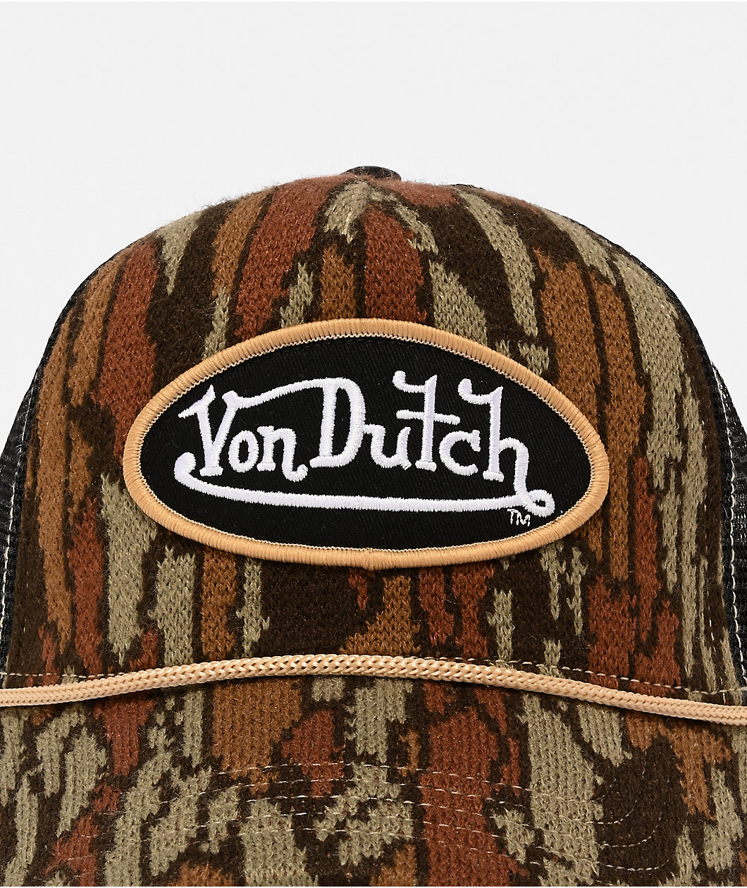 Von Dutch Stealth Stitch Camo Trucker Hat