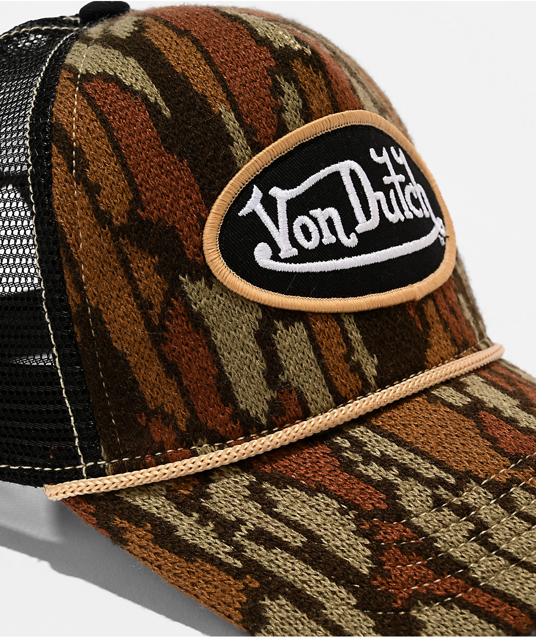 Von Dutch Stealth Stitch Camo Trucker Hat