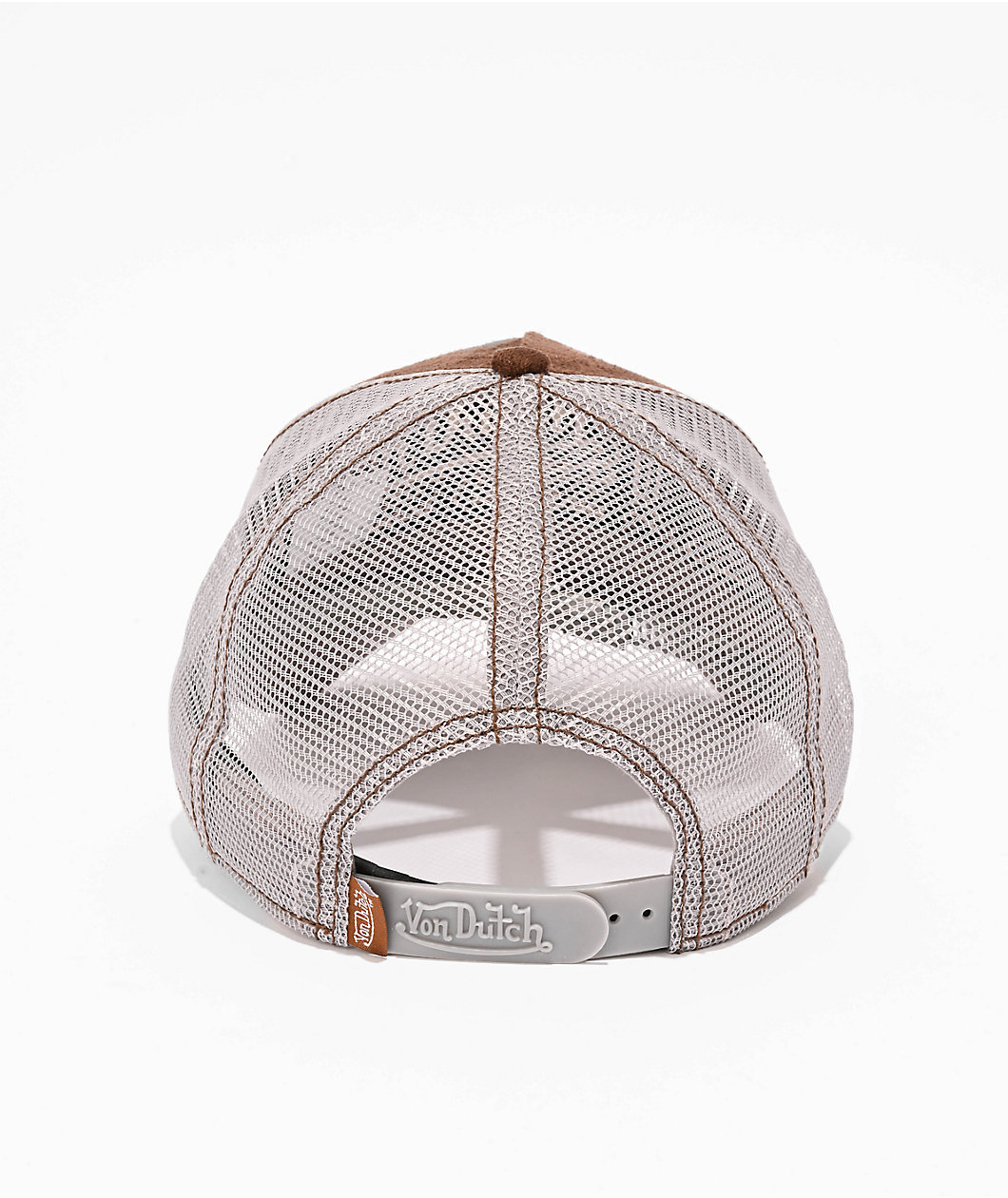 Von Dutch Suede Brown & Grey Trucker Hat