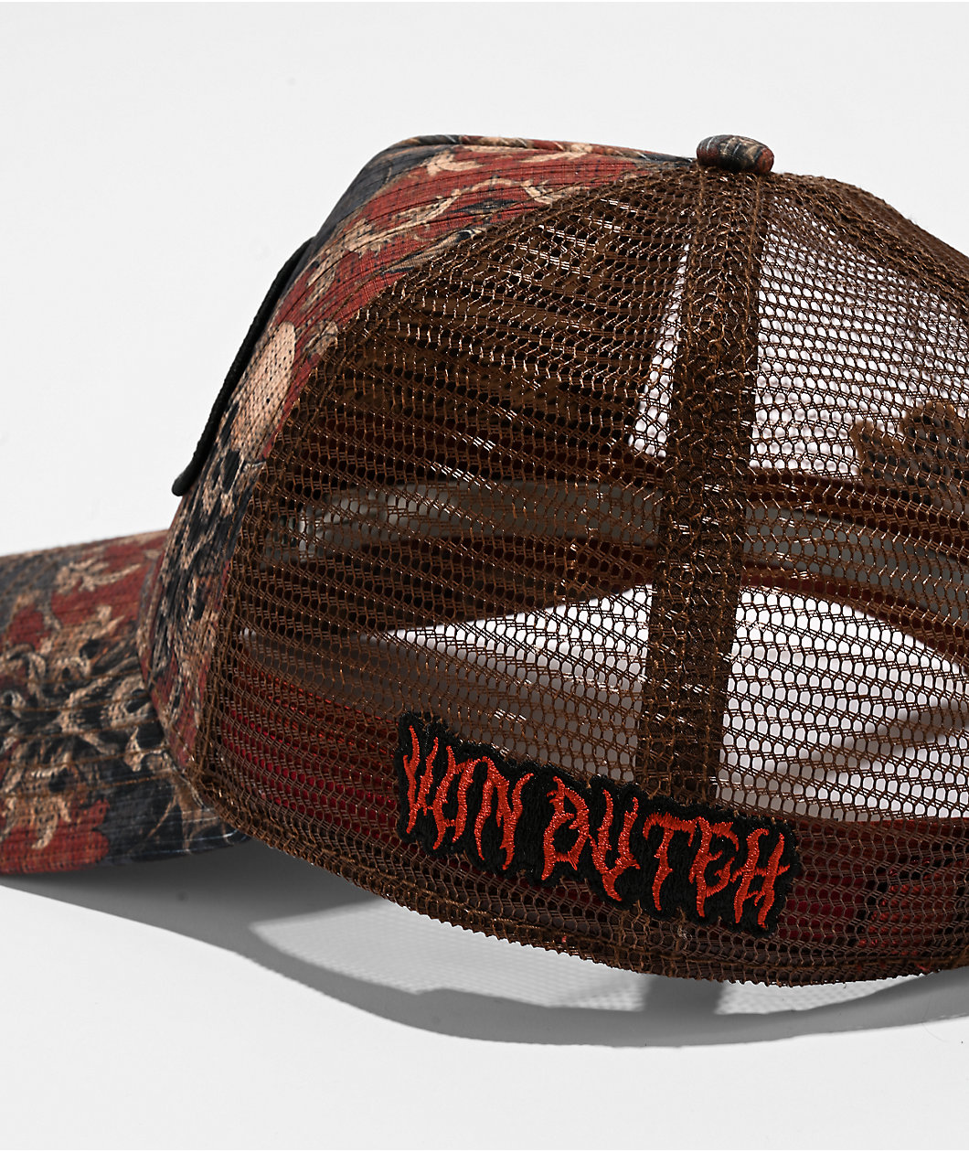 Von Dutch Tapestry Burgundy Trucker Hat