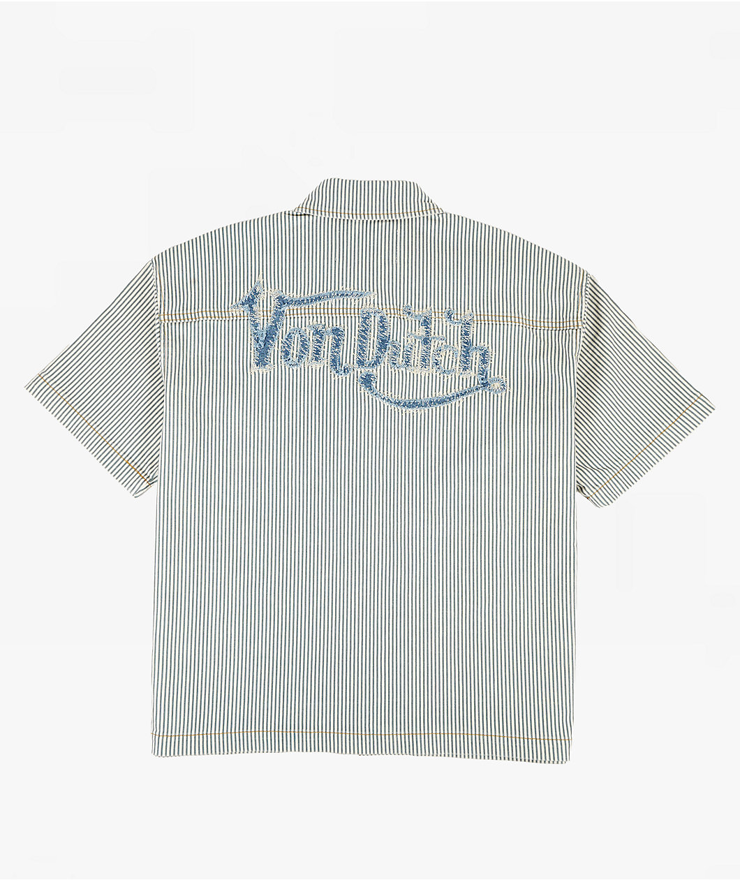 Von Dutch The Zod White Stripe Crop Work Shirt