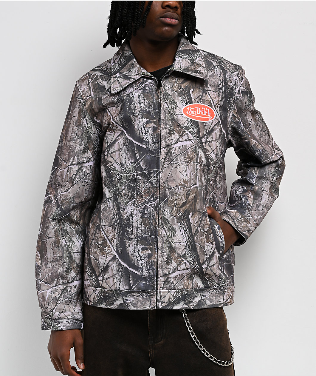 Von Dutch Tree Green Camo Work Jacket