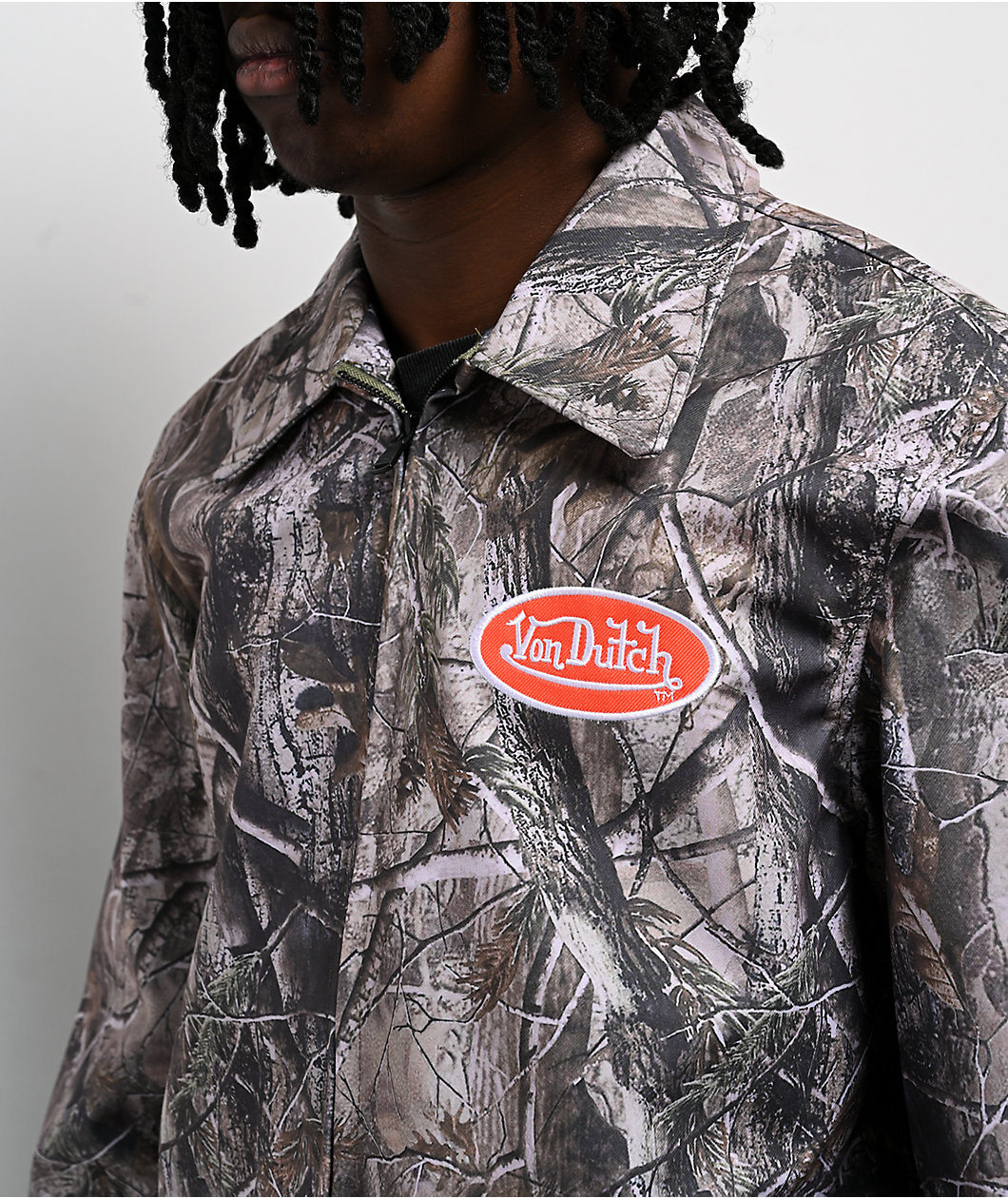 Von Dutch Tree Green Camo Work Jacket