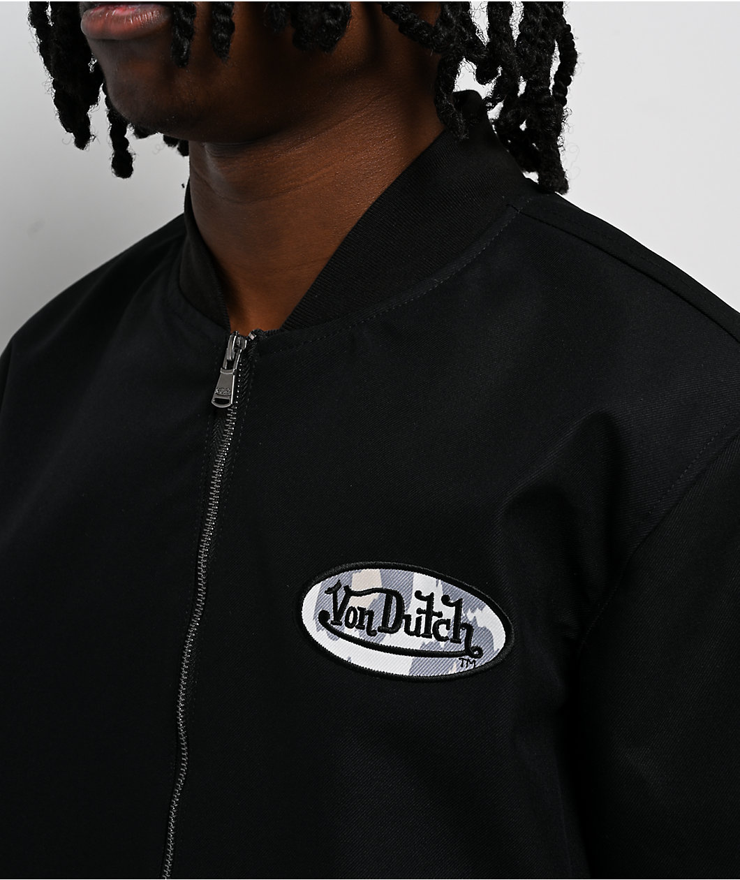Von Dutch Twill Black Work Jacket
