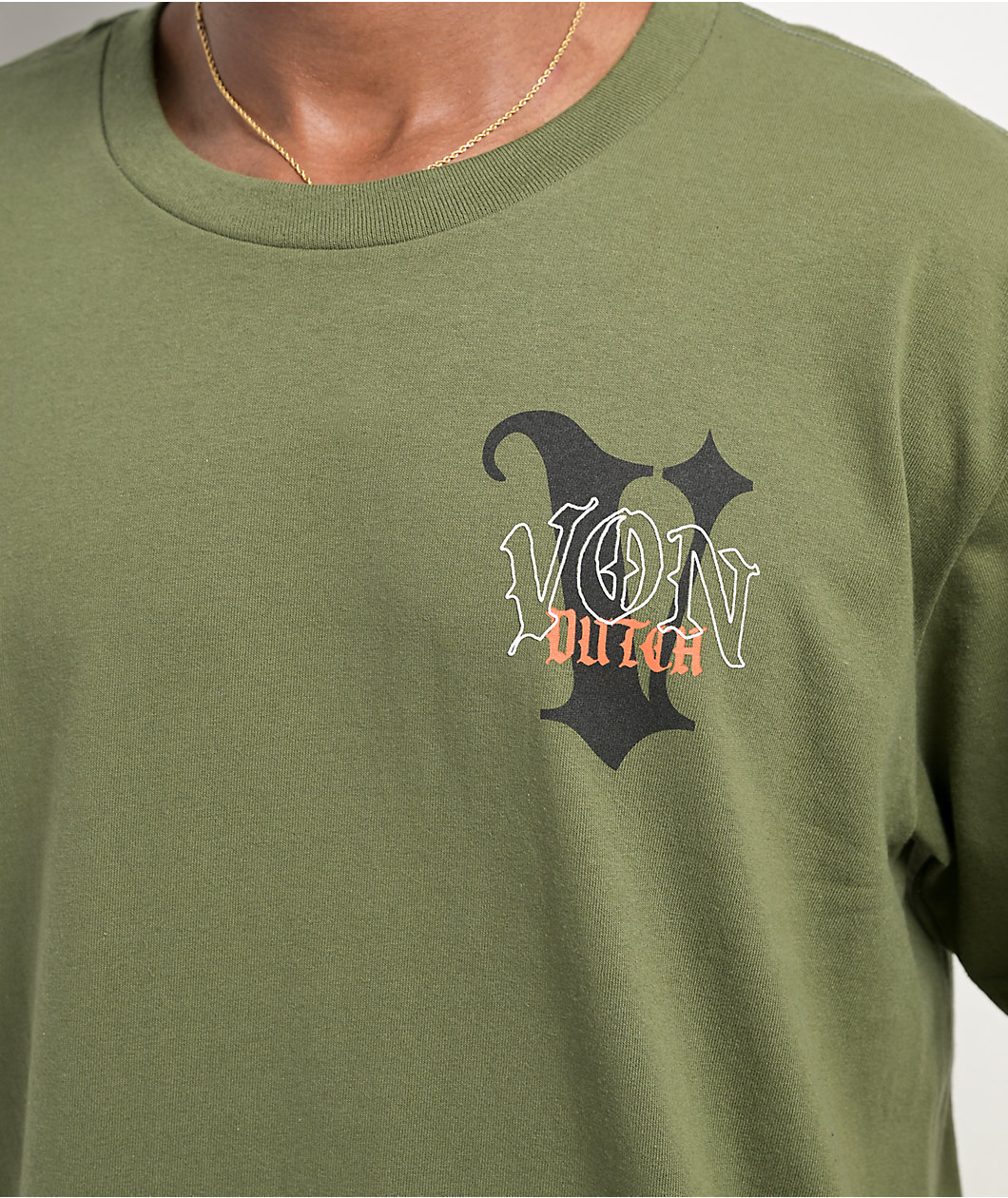 Von Dutch V Logo Green T-Shirt