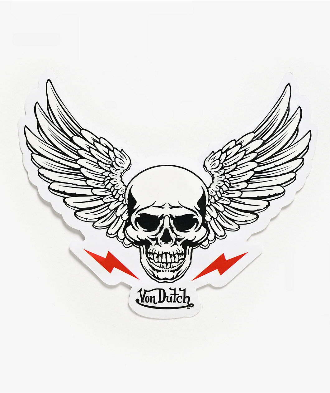 Von Dutch Winged Skull Sticker