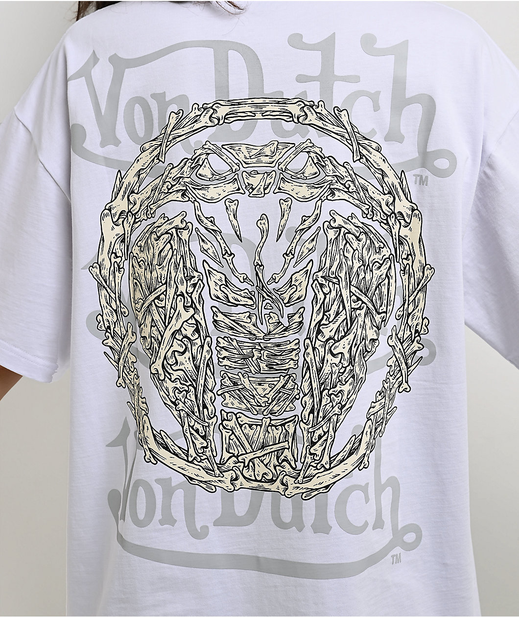 Von Dutch X Broken Promises Bare Bones White T-Shirt