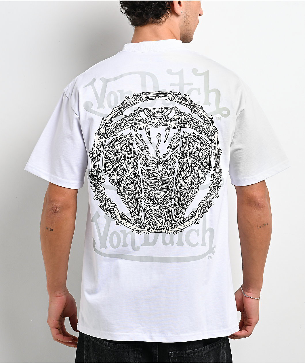 Von Dutch X Broken Promises Bare Bones White T-Shirt