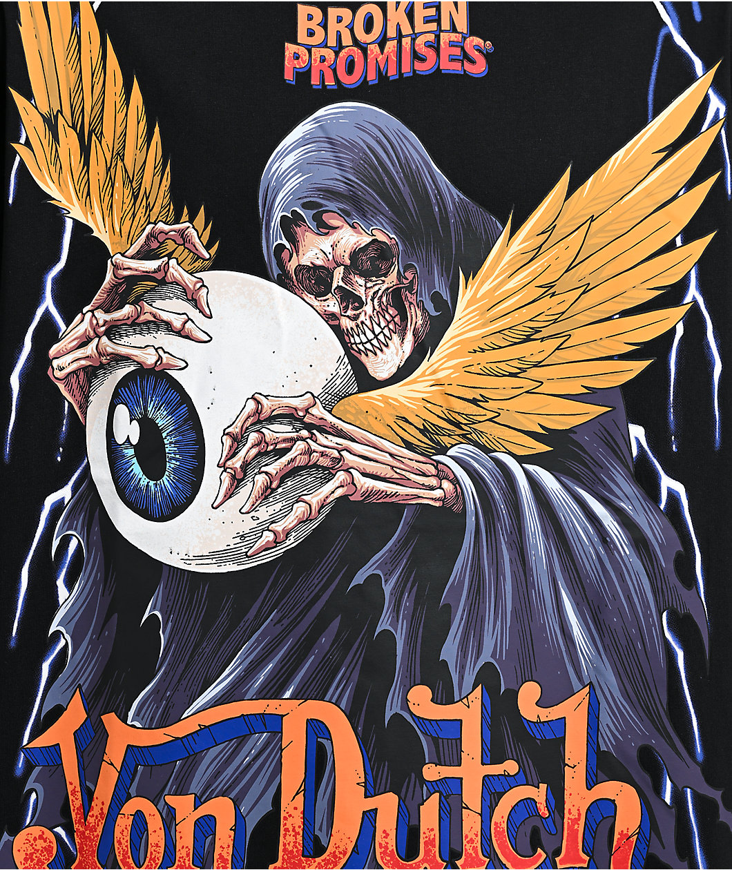 Von Dutch X Broken Promises Death Grip Black T-Shirt