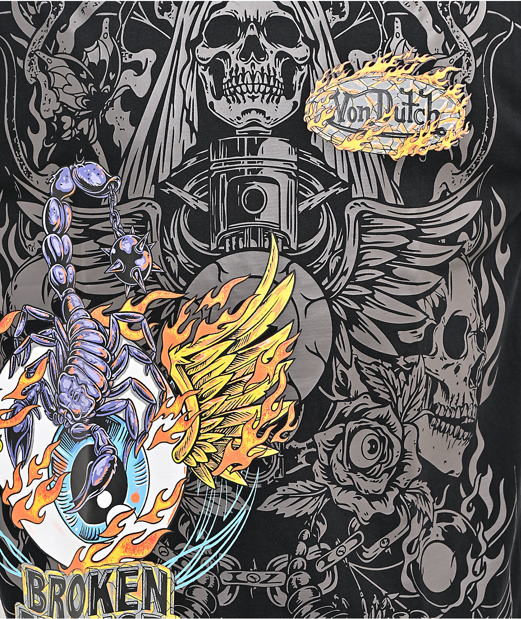 Von Dutch x Broken Promises Fuel For Fire Black T-Shirt