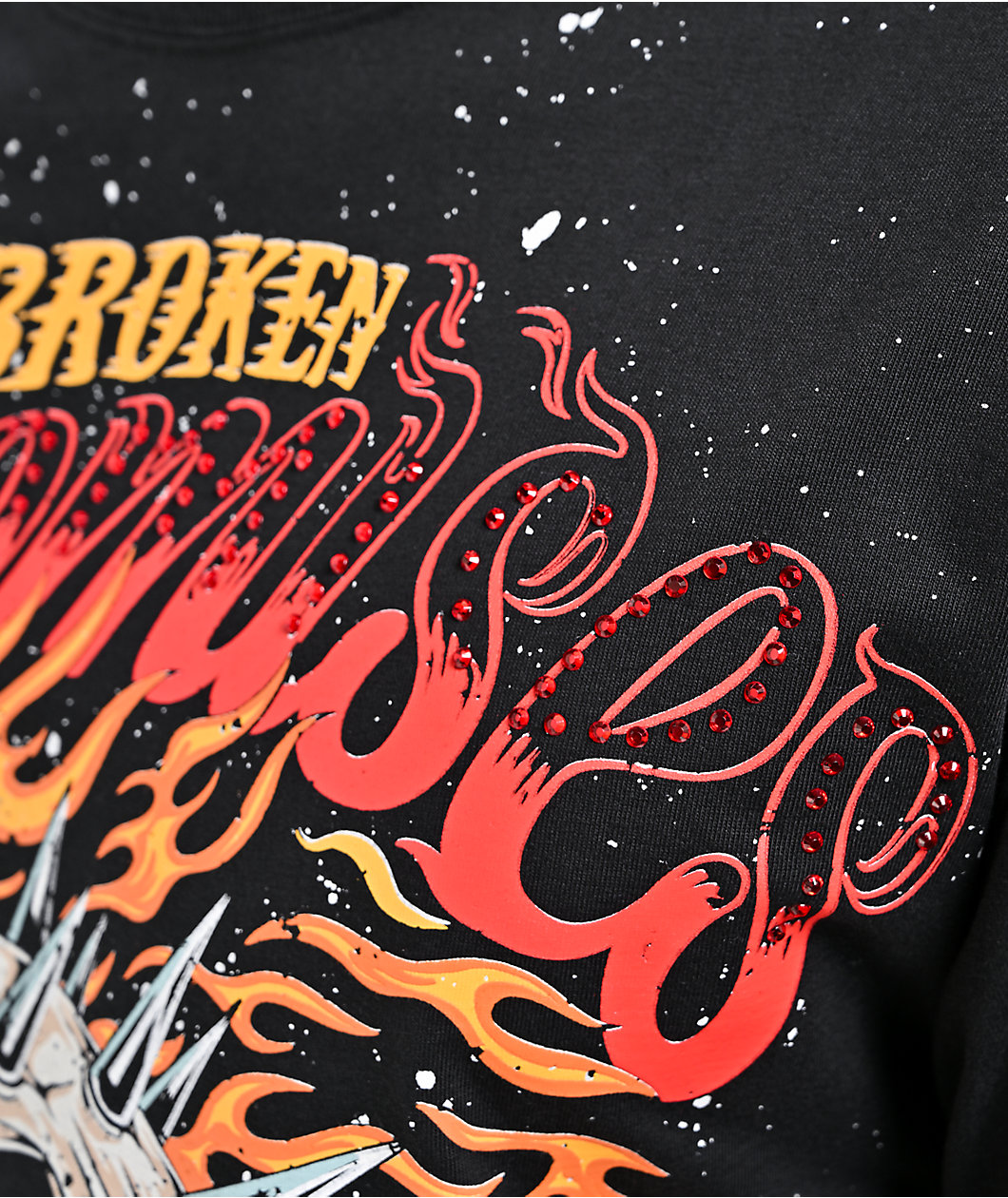 Von Dutch x Broken Promises Spiked Metal Black T-Shirt