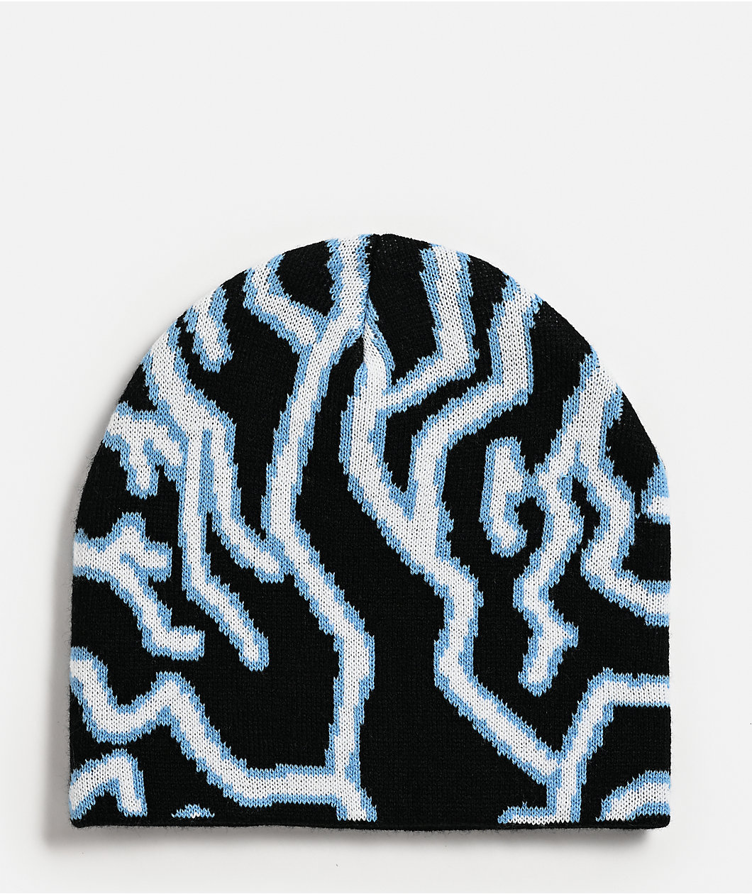 WHADAFUNK Lightning Black Skully Beanie