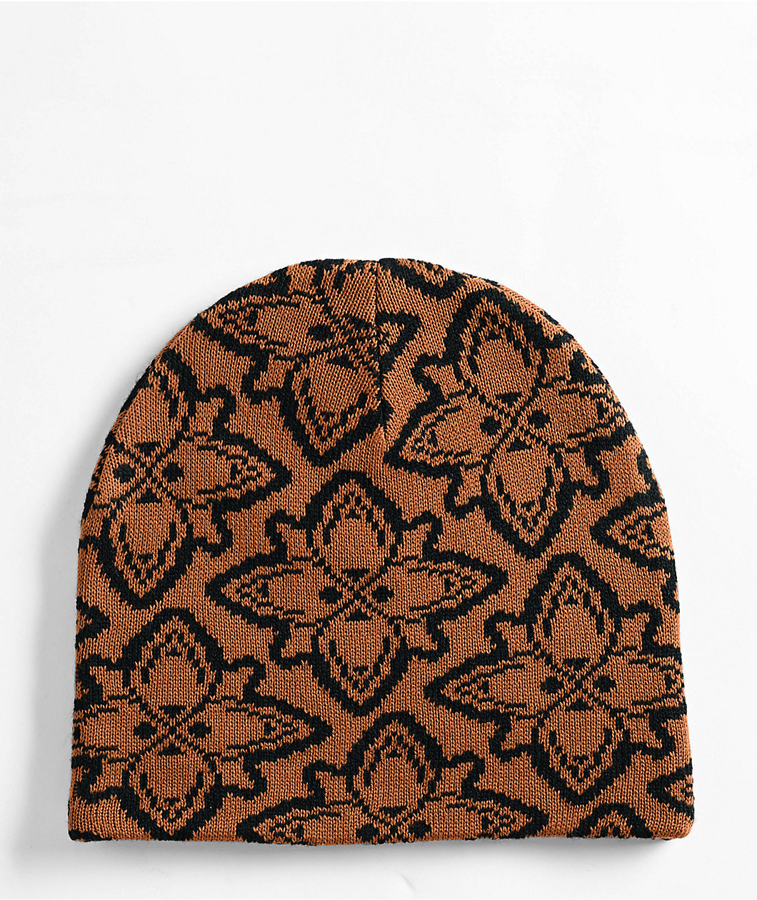 WHADAFUNK Petals Brown Beanie