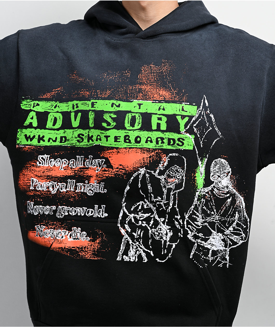 WKND Advisory Black Wash Hoodie