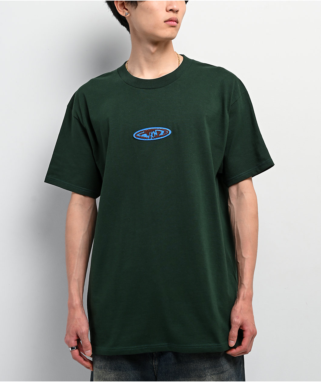 WKND Fishbone Dark Green T-Shirt