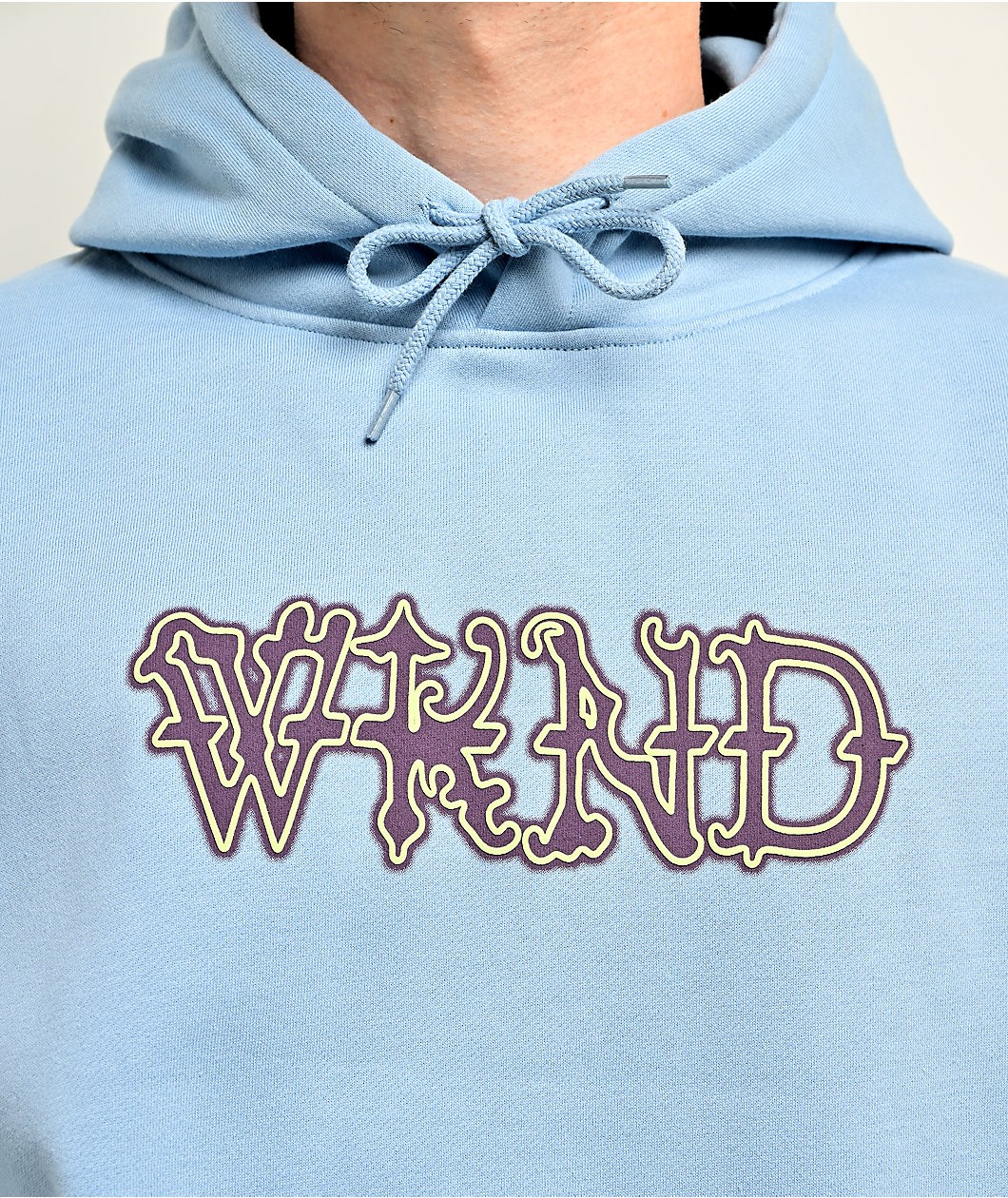 WKND Huldra Script Light Blue Hoodie