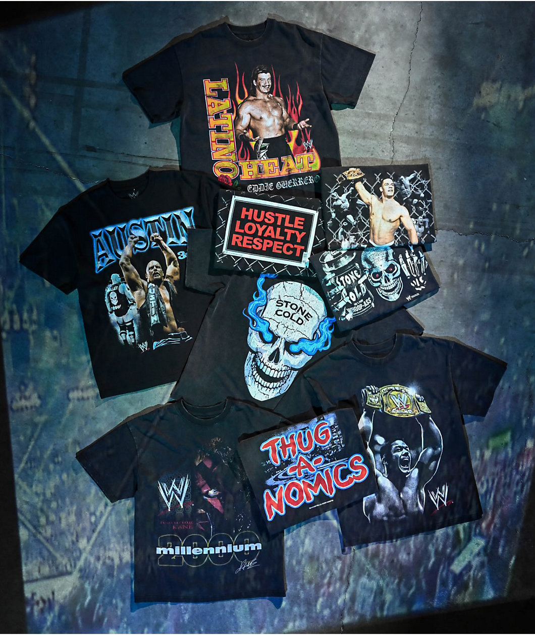 WWE Cena City Black Wash T-Shirt