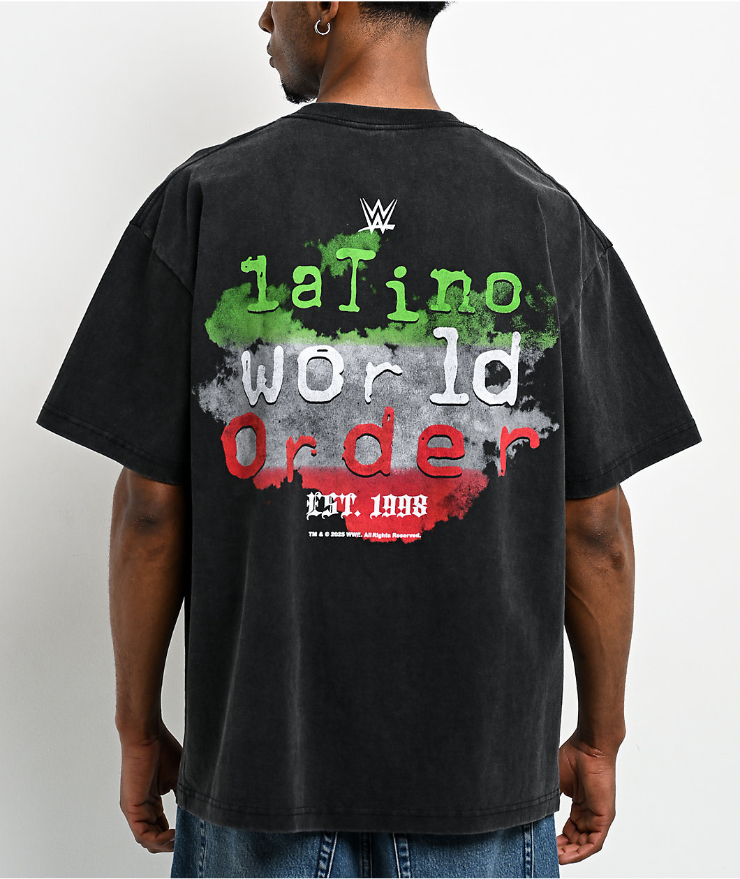 WWE LWO Black Wash T-Shirt