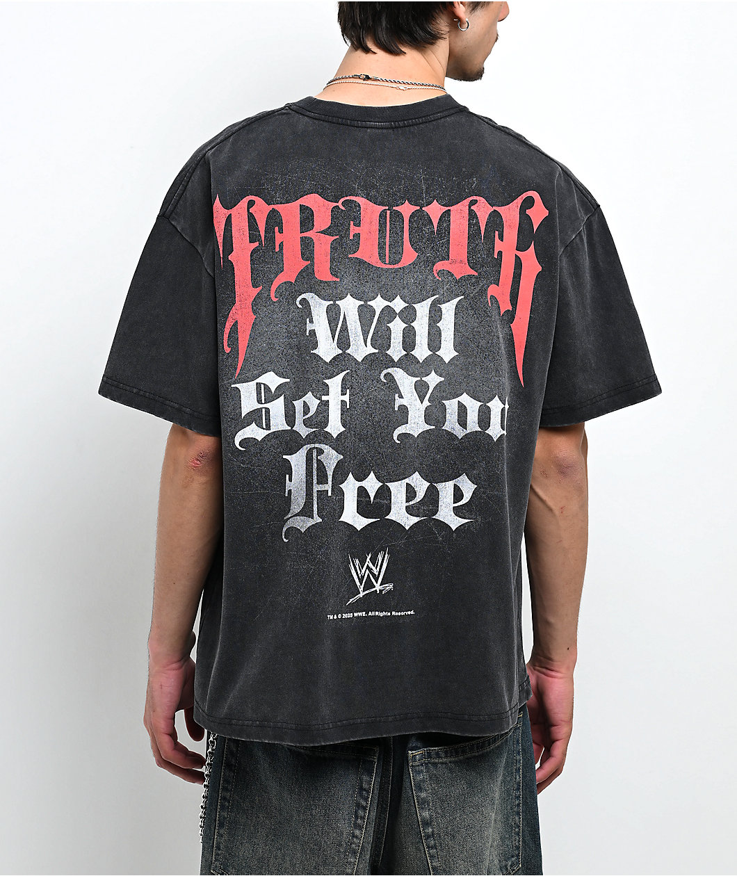 WWE R-Truth Signature Black Wash T-Shirt