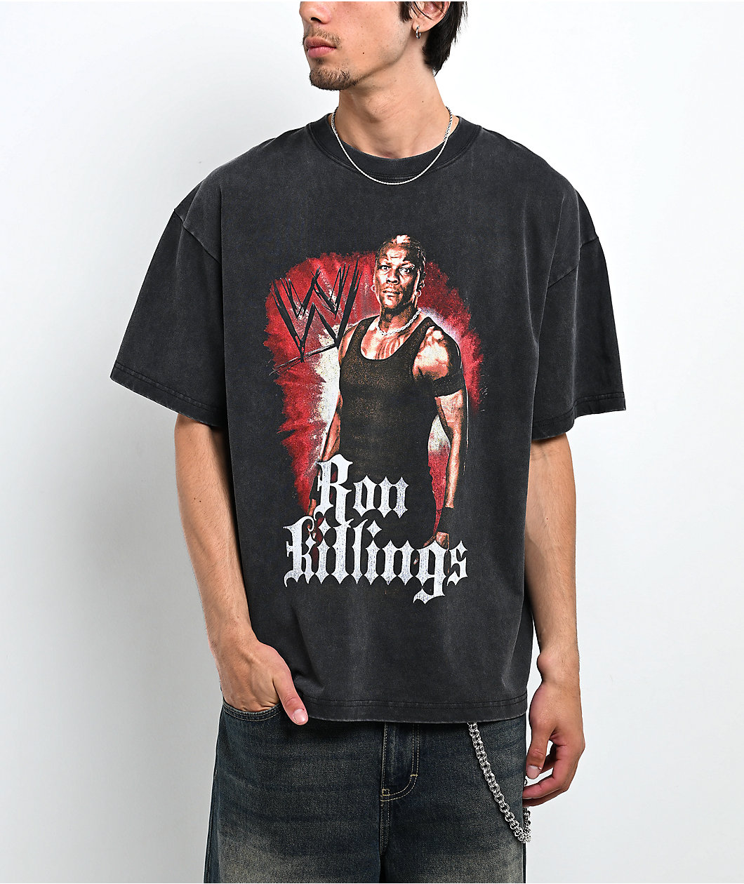 WWE R-Truth Signature Black Wash T-Shirt