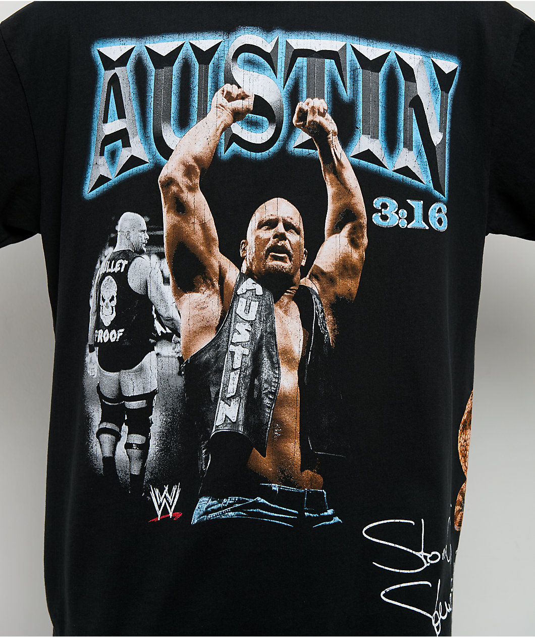 WWE Stone Cold Wrap Black T-Shirt