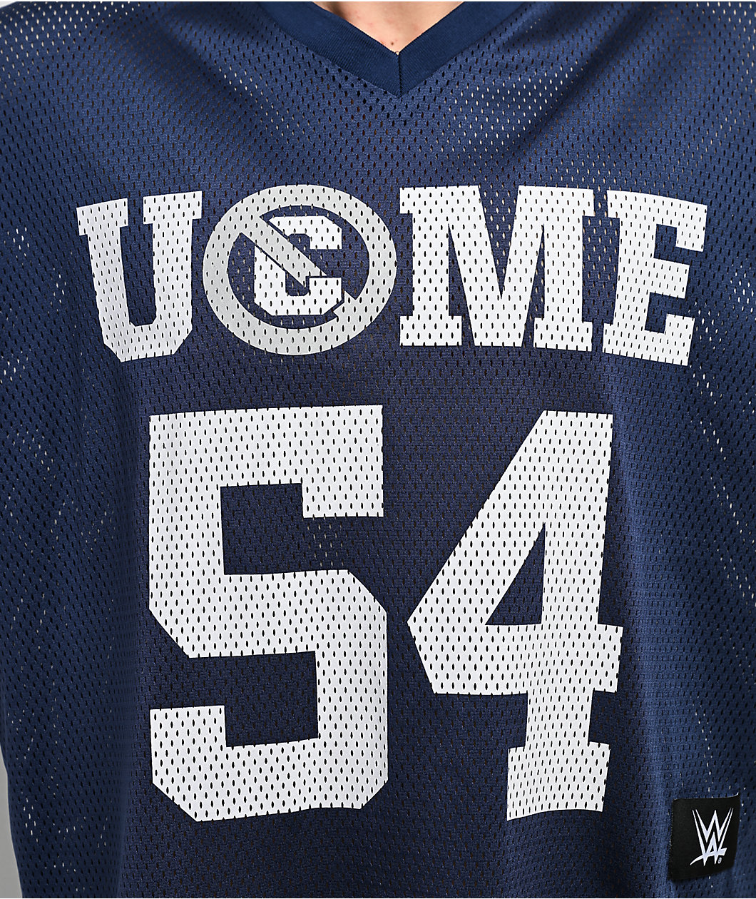 WWE U Can't C Me Blue Crop Football Jersey