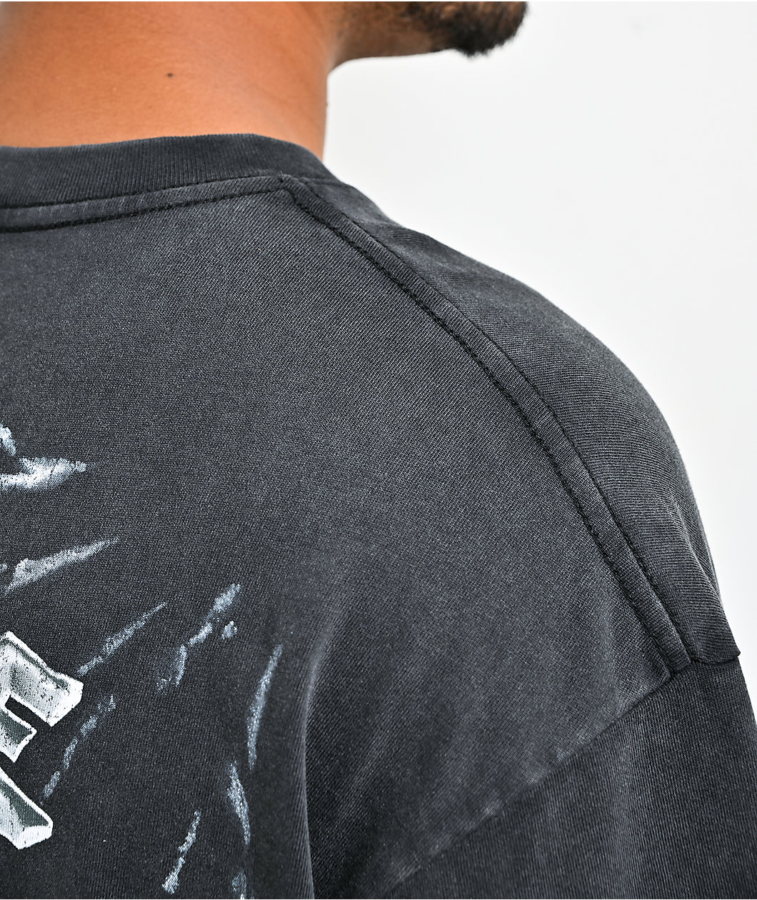 WWE Vested Black Wash T-Shirt