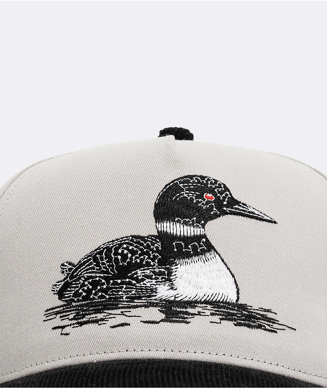 Waggle Red Eye White & Black Snapback Hat