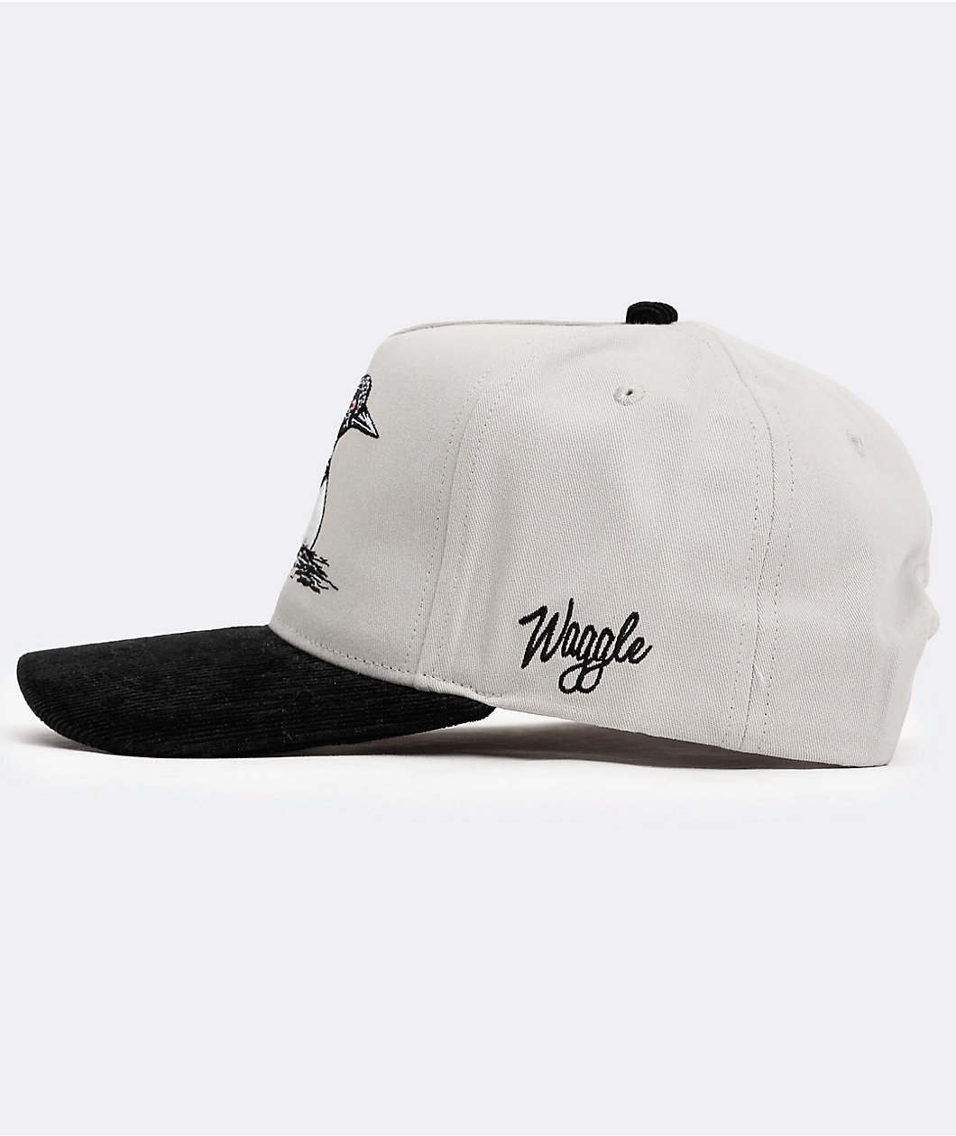 Waggle Red Eye White & Black Snapback Hat