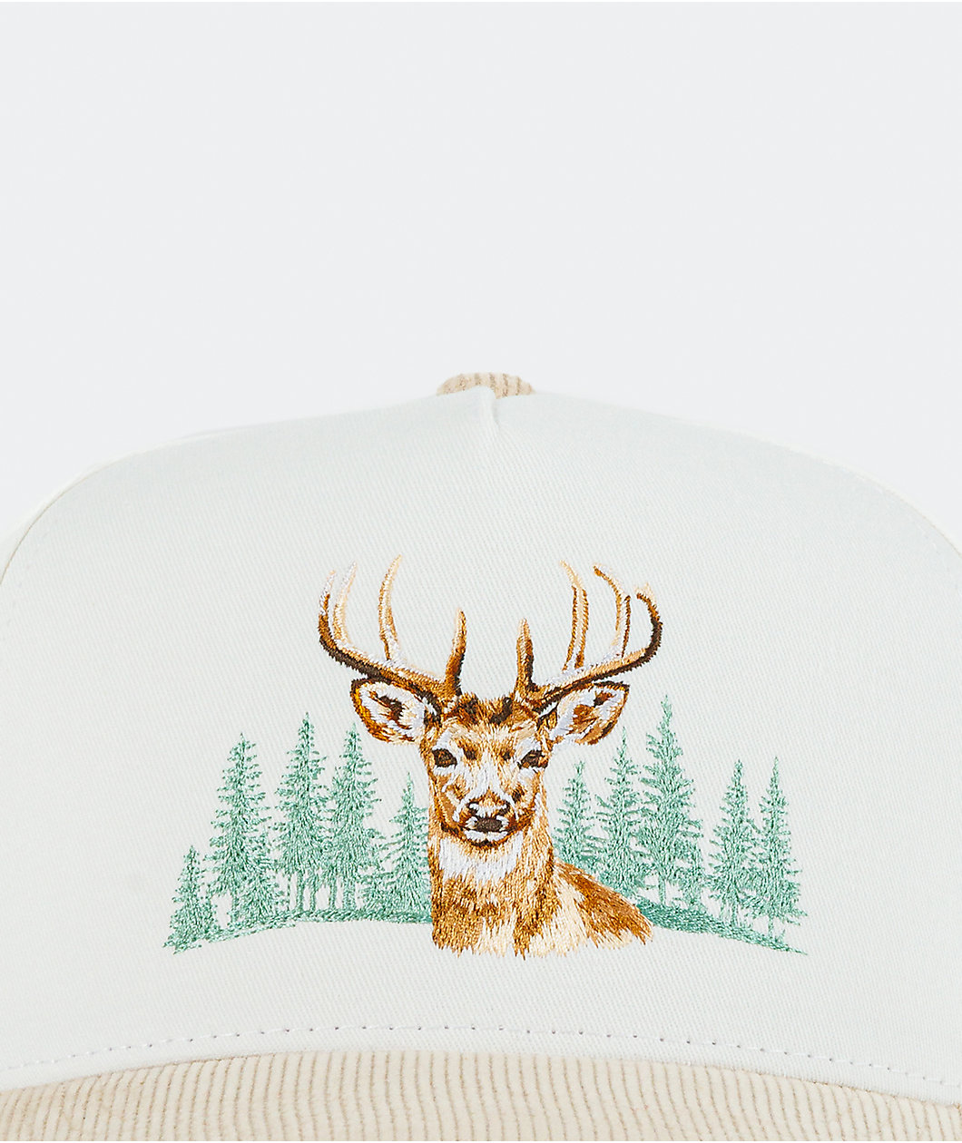 Waggle Whitetail White & Beige Snapback Hat